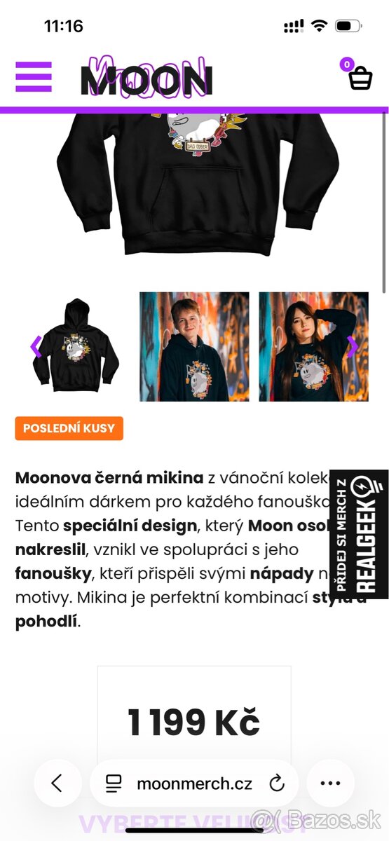 Detska mikina youtuber Moon ART - 2