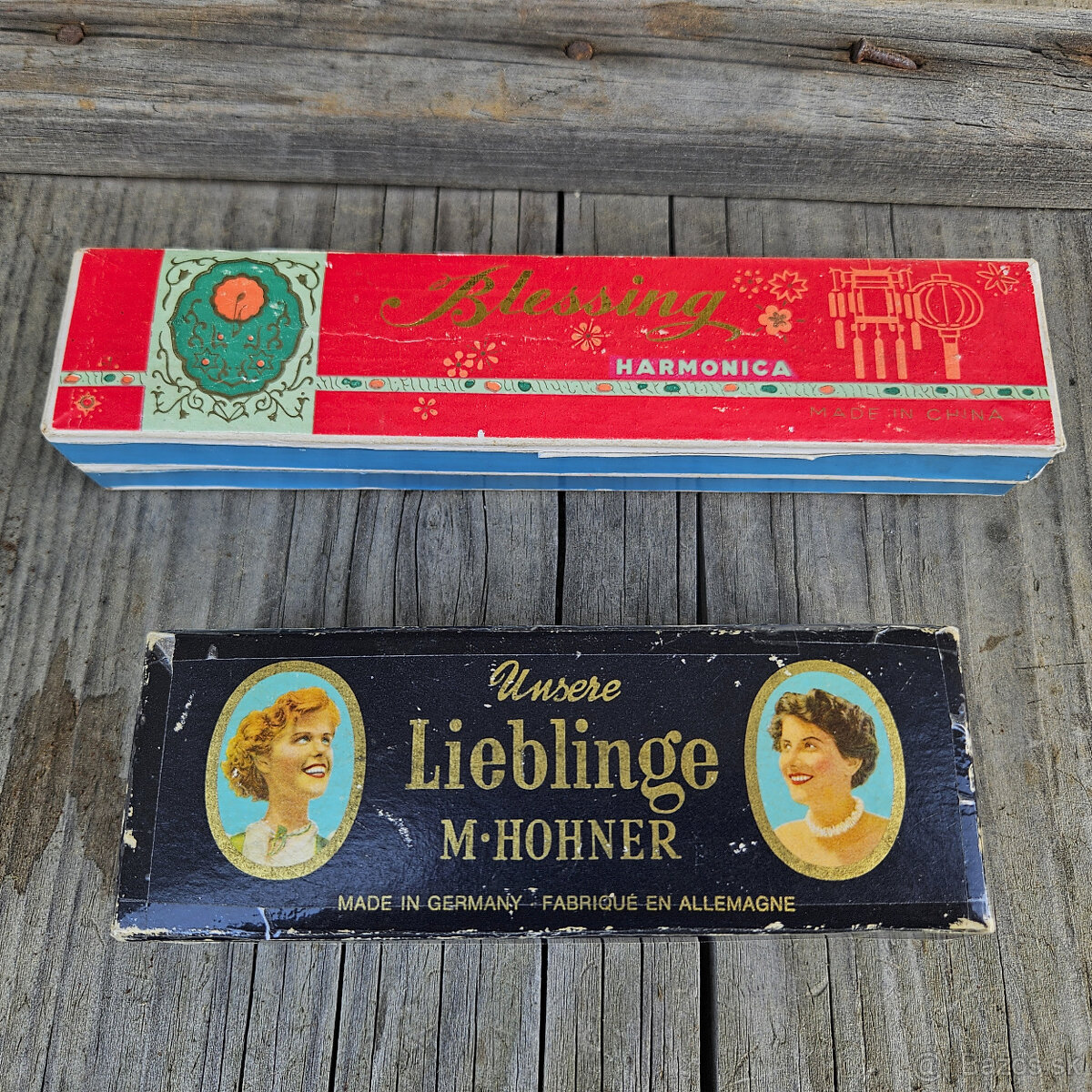 Predám dve vintage ústne harmoniky M.Hohner a Blessing - 2