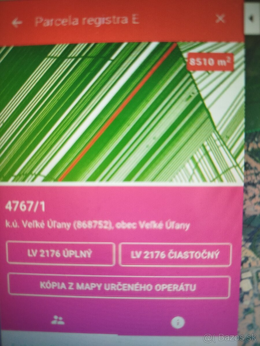Orna poda Velke Ulany 8510m2 - 2