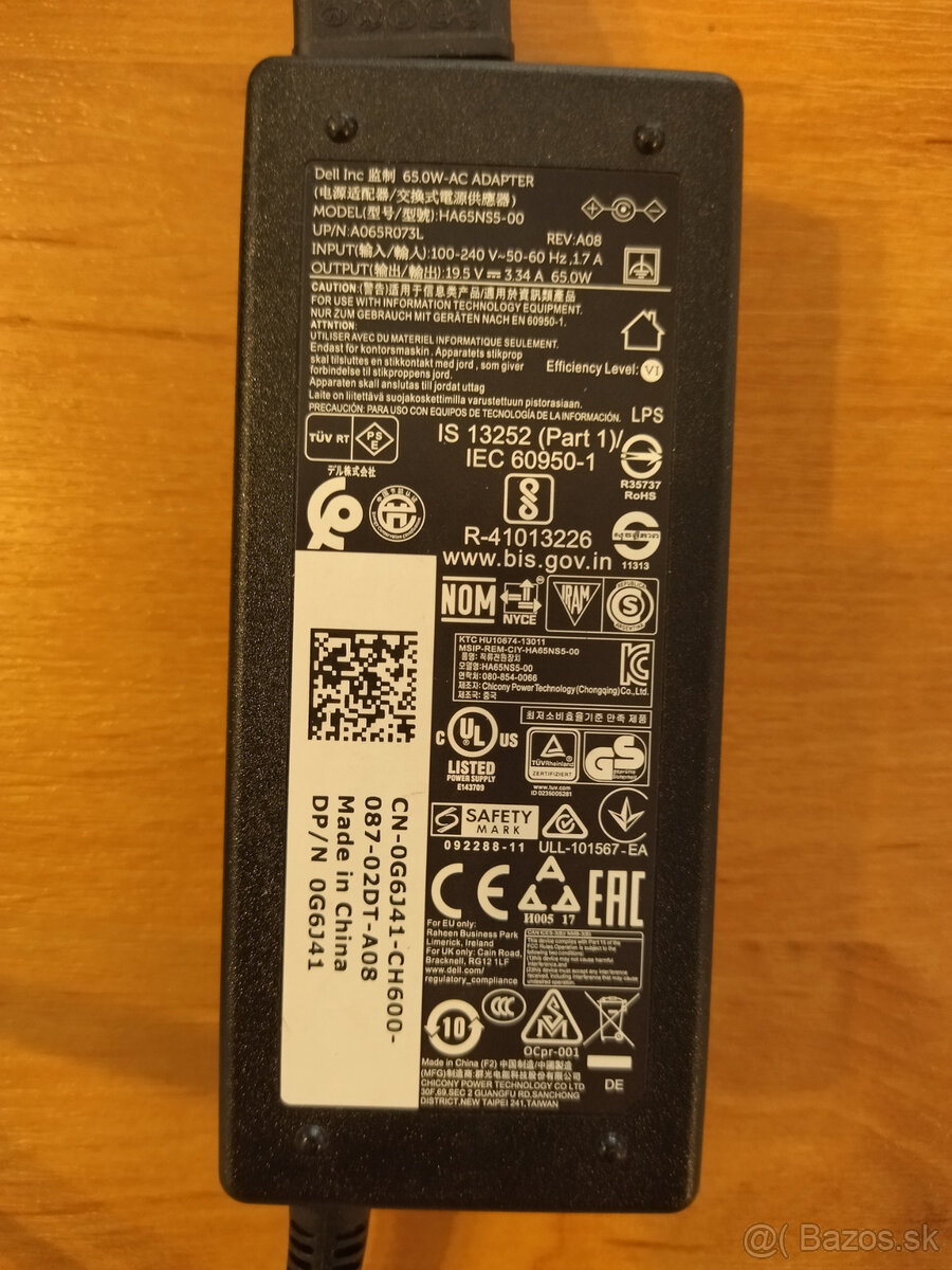 Adaptér Dell 19,5 V, 3,34 A, 65 W - 2