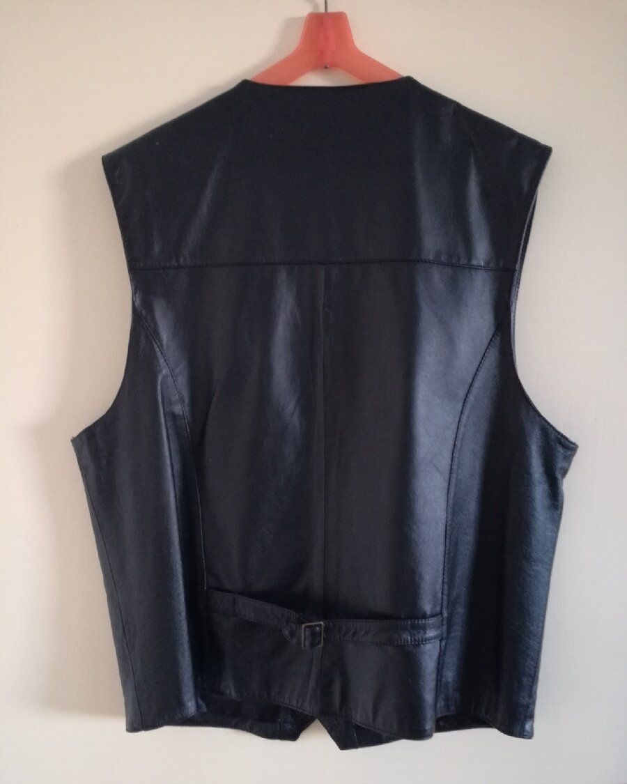 pánska koženná vesta ( NOVÁ) vel. 52 - 2