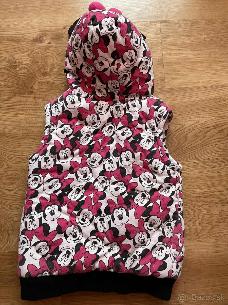 Zateplená vesta s kapucňou Minnie Mouse v.134 - 2