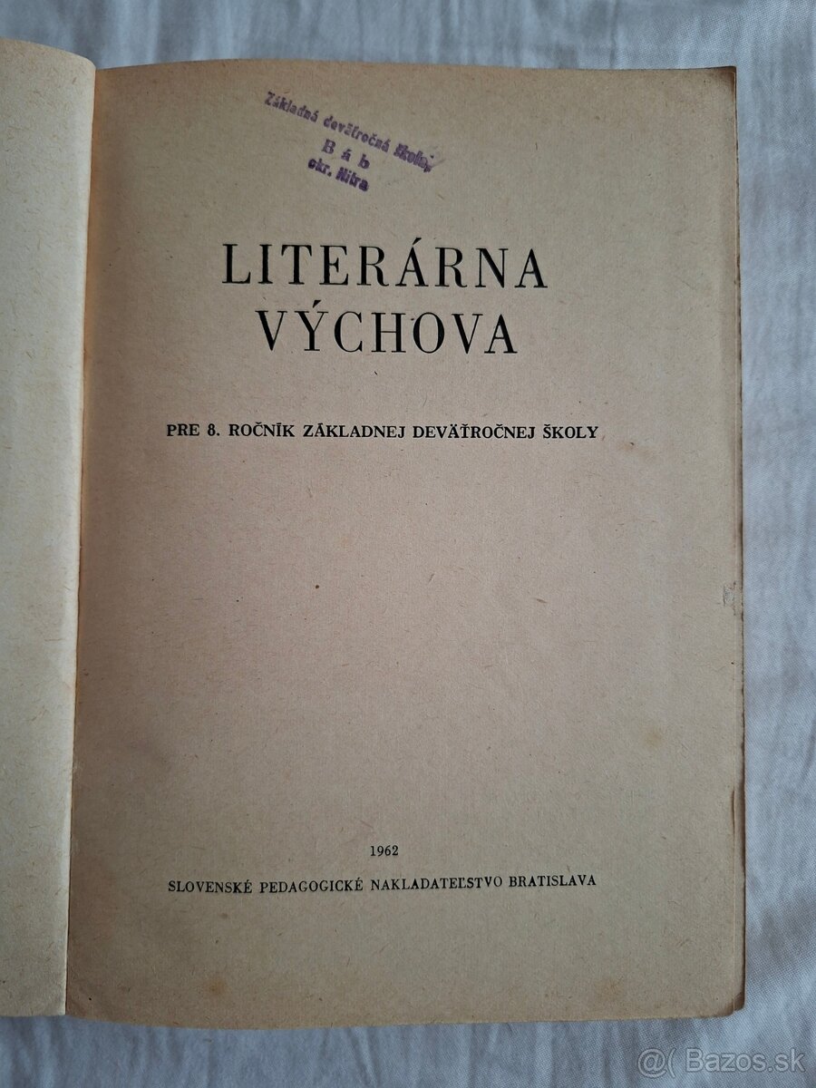 Literárna výchova (1962) - 2