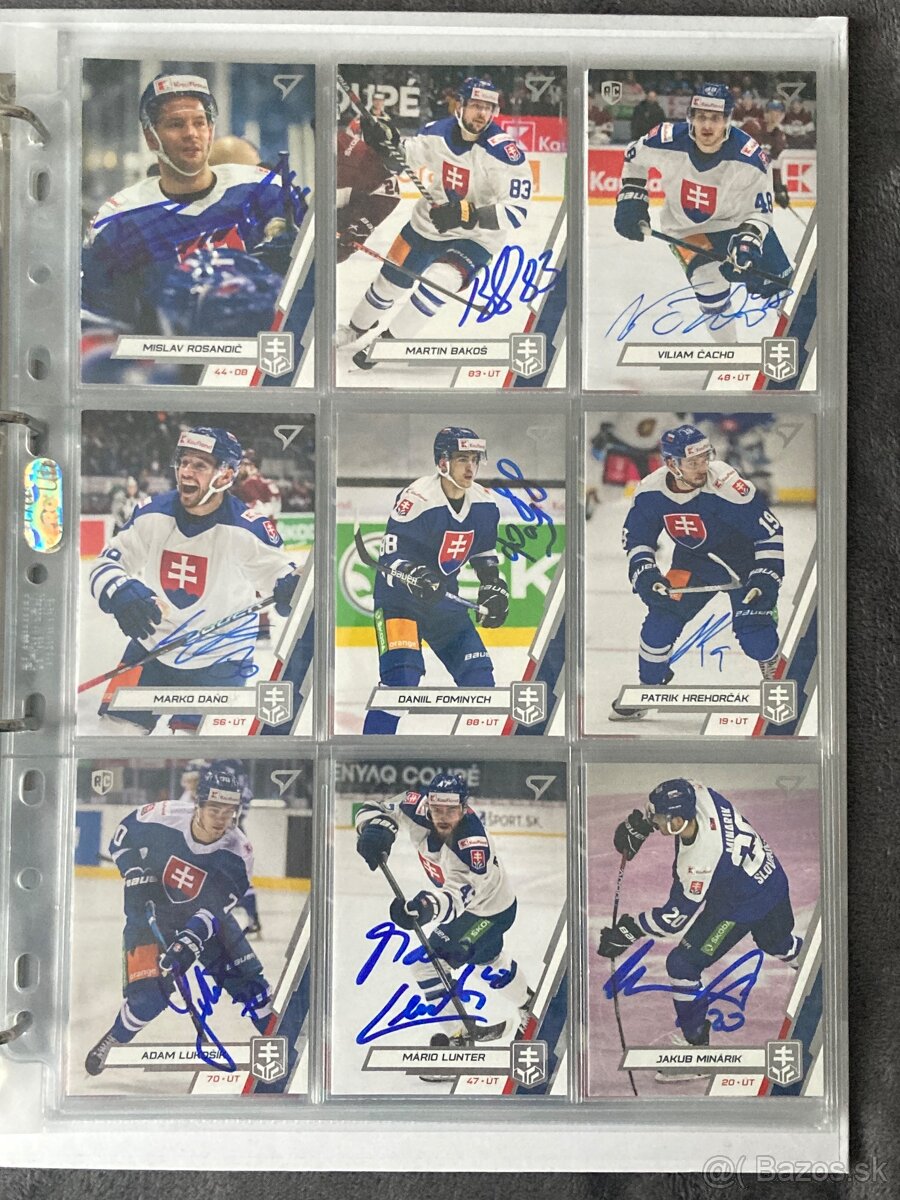 Hokejové Slovensko - Autogramy - 2