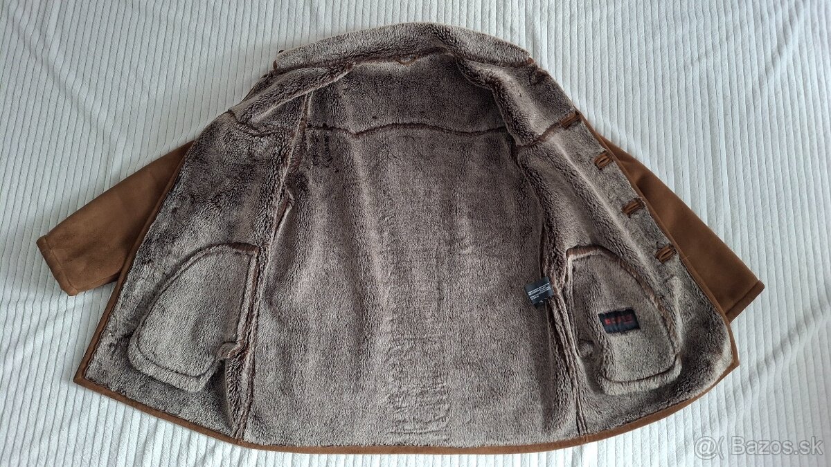 Pánsky kožuch zateplený kabát, veľ.L - 2