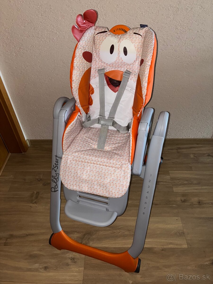 Polohovateľná detská jedálenská stolička Chicco Polly2Start - 2