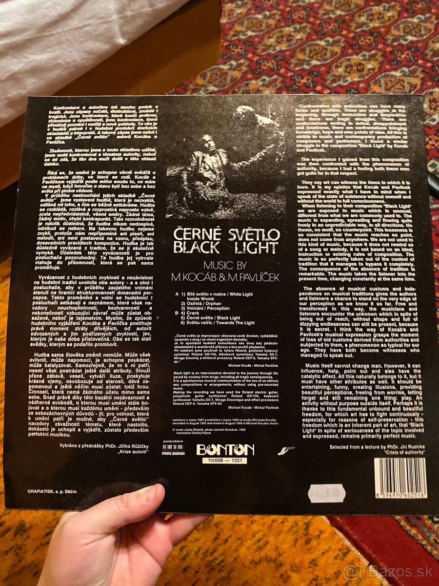 Kocáb a Pavlíček - Černé svetlo LP vinyl platňa - 2