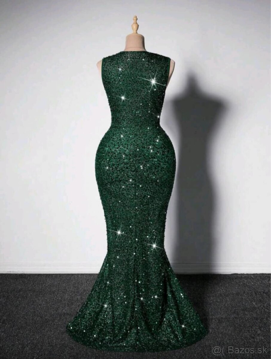 Zelene trblietave šaty - 2