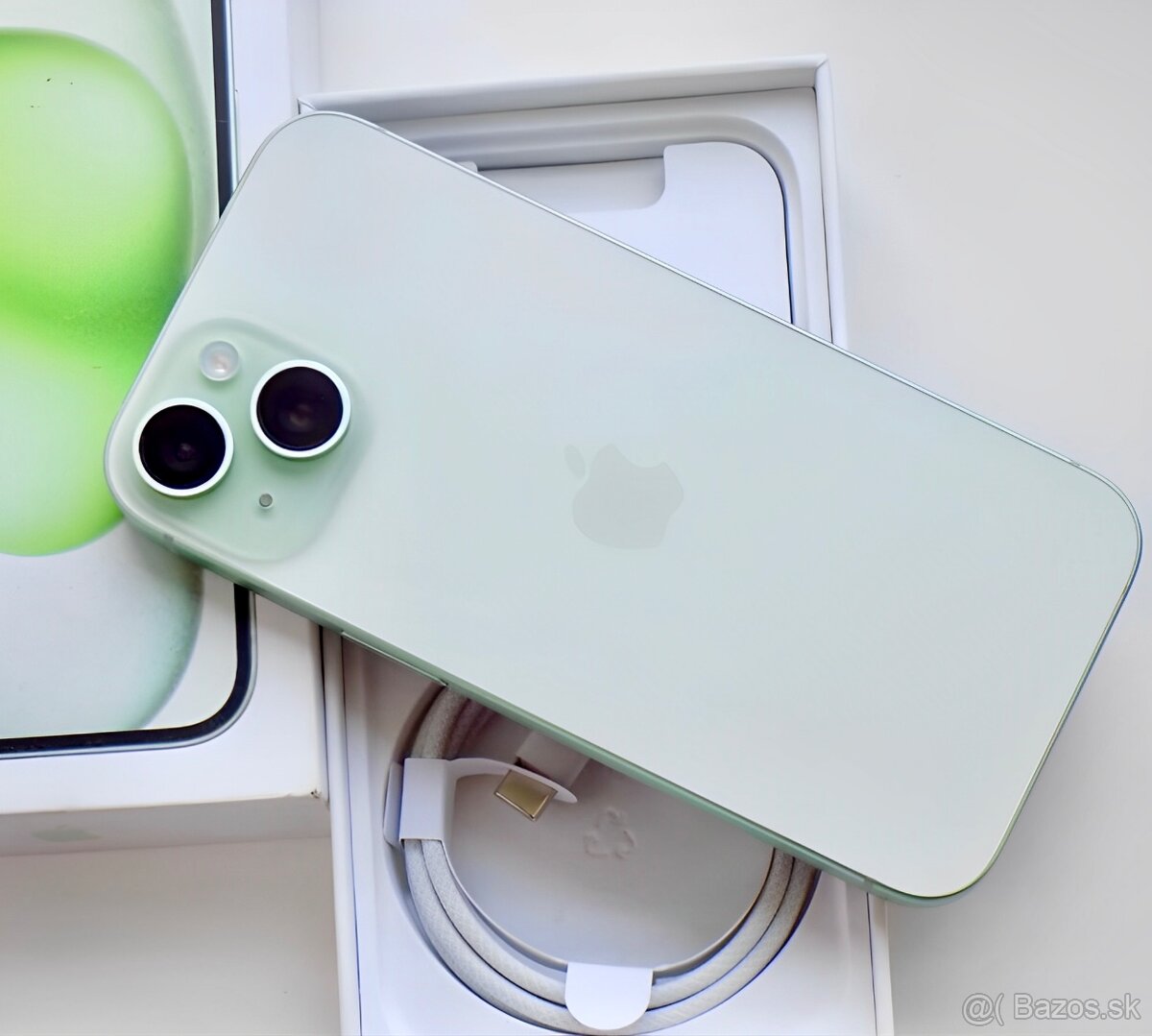 iPhone 15 Green BATERIE 100% TOP - 2