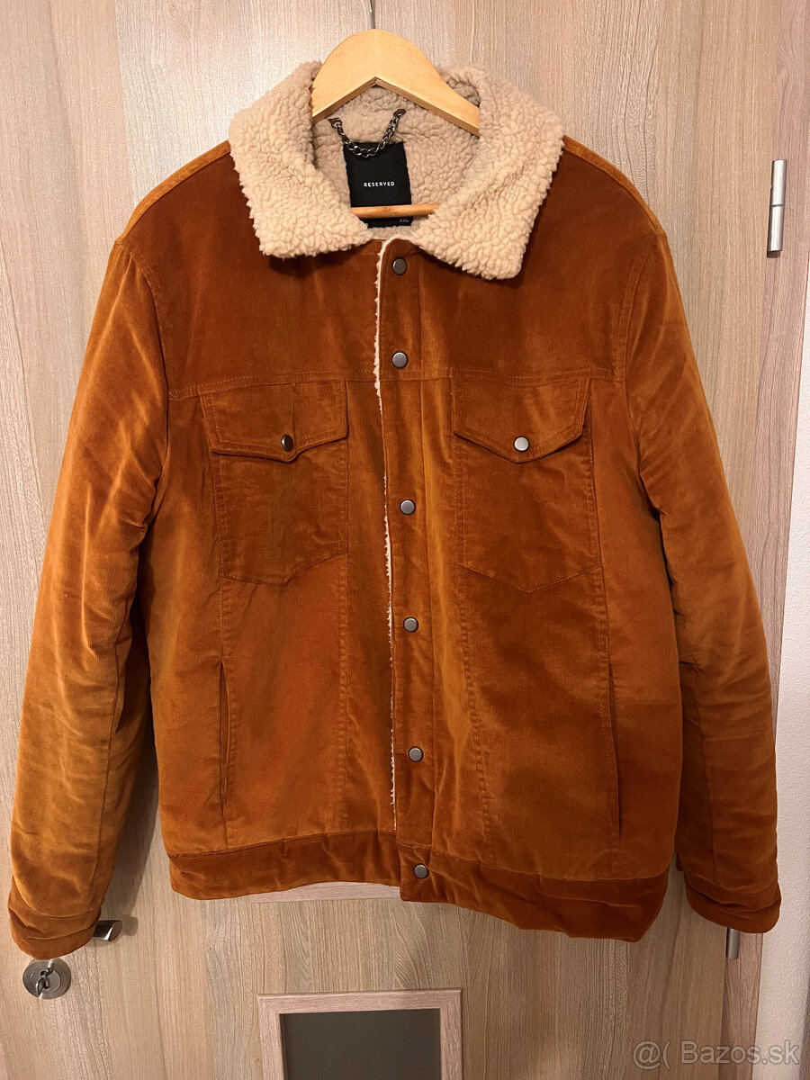 Menčestrová bunda s kožúškom sherpa veľ. XXL - 2