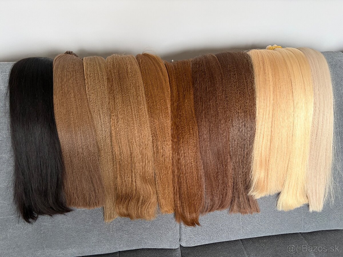 Ruské vlasy surove copy/keratin - 2