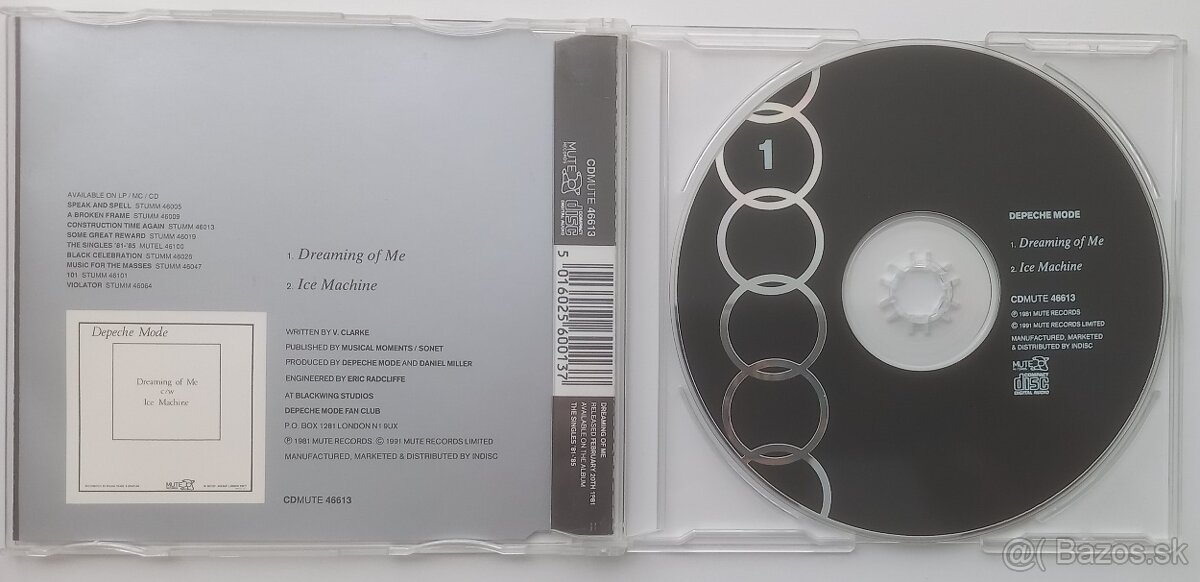 Depeche Mode Belgium CD Dreaming Of Me - 2