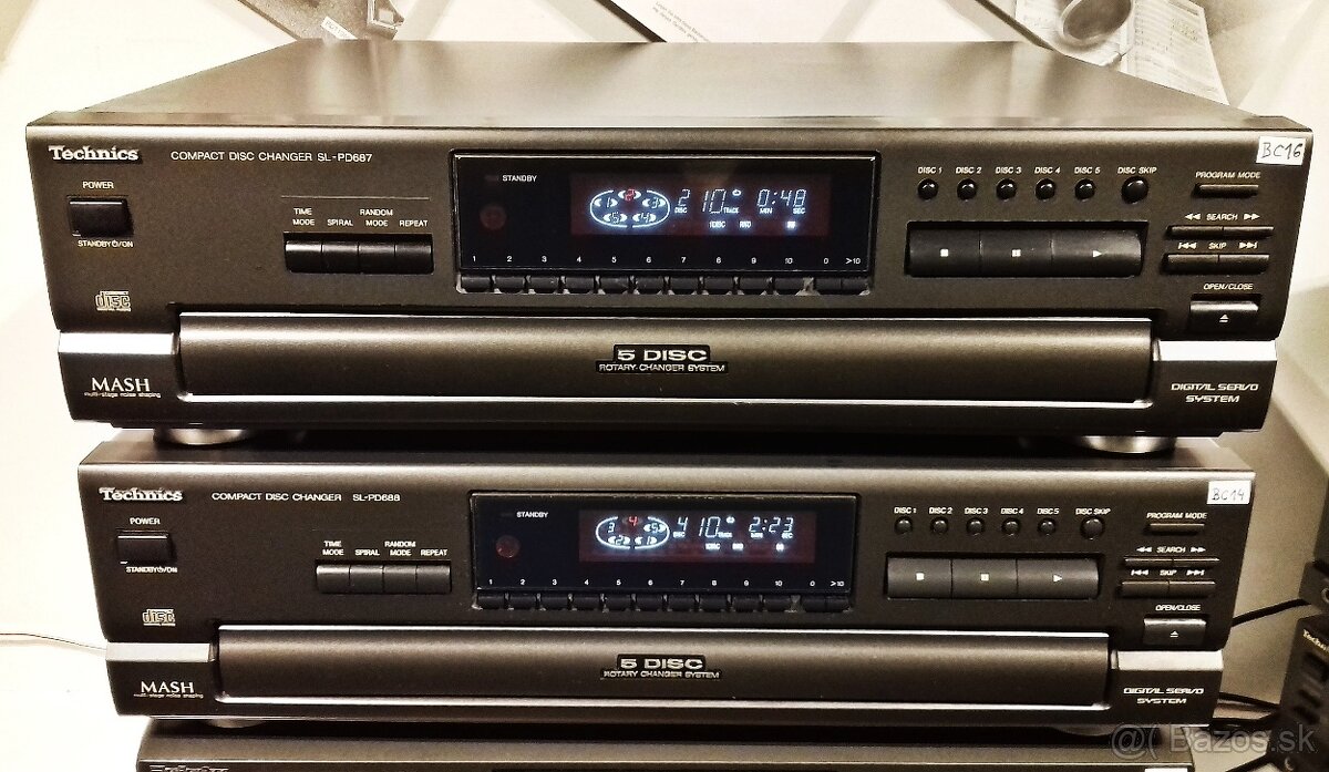 Seria 4x 5-diskovy CD prehravac TECHNICS prevodnik MASH= Cd7 - 2
