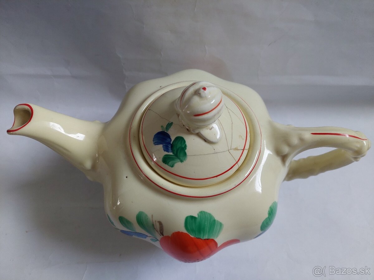 Ditmar urbach starozitny rucne malovany cajnik - 2