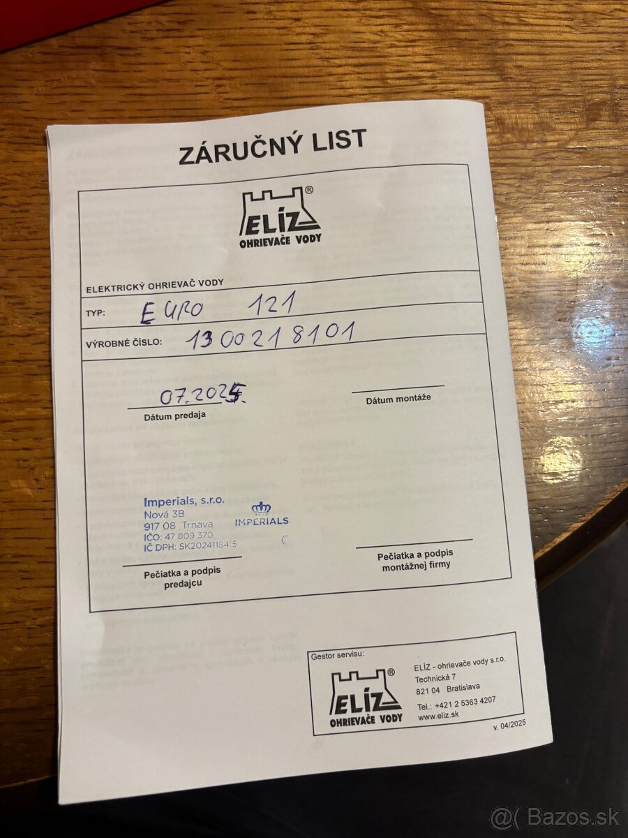 Bojler eliz na teplu vodu 120L - 2