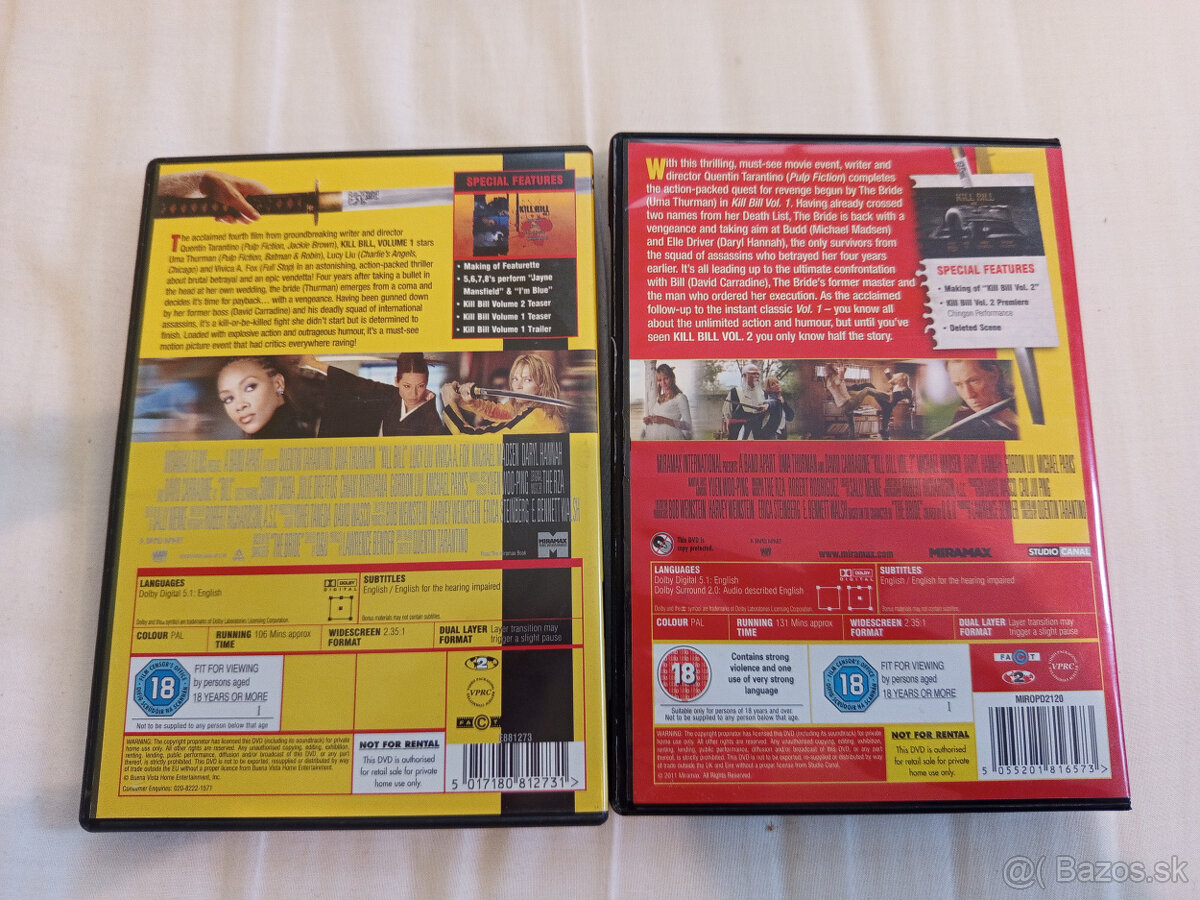 predám DVD Kill Bill 1 + 2 - 2
