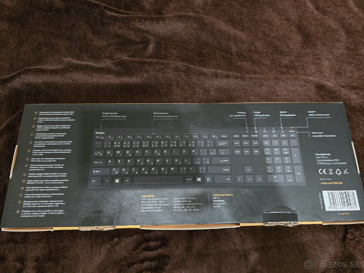 Bezdrátová klávesnica Yenkee. - 2
