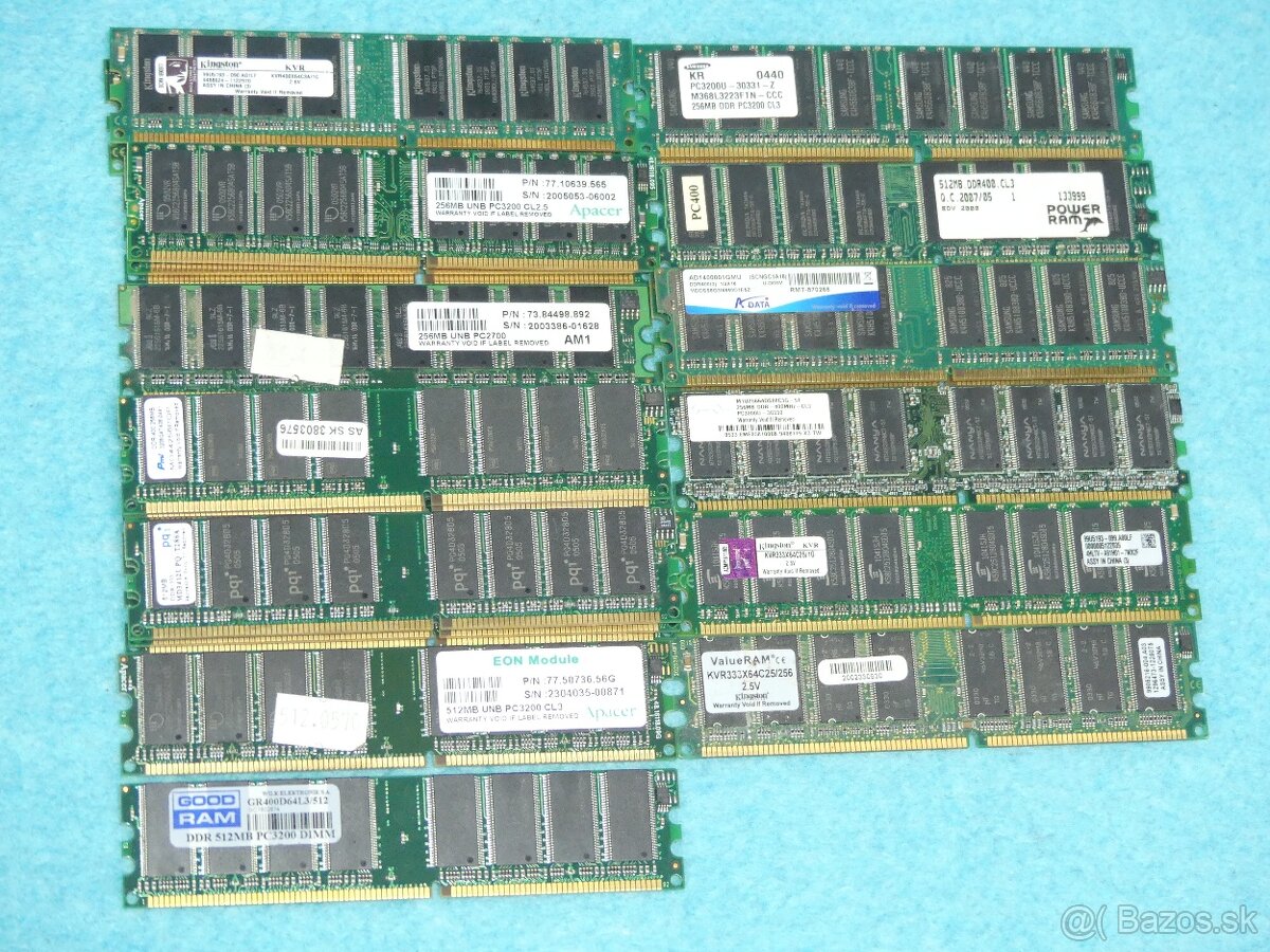 velka zbierka DDR1, DDR2, DDR3, server, jednotlivo aj spolu - 2