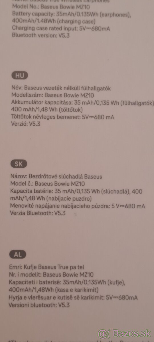 Bezdrotove sluchatka Baseus MZ10 - 2