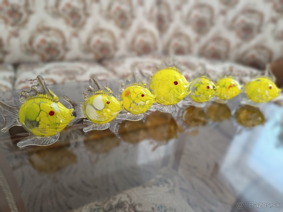 Ryby, sklo, retro dekorácia - 2