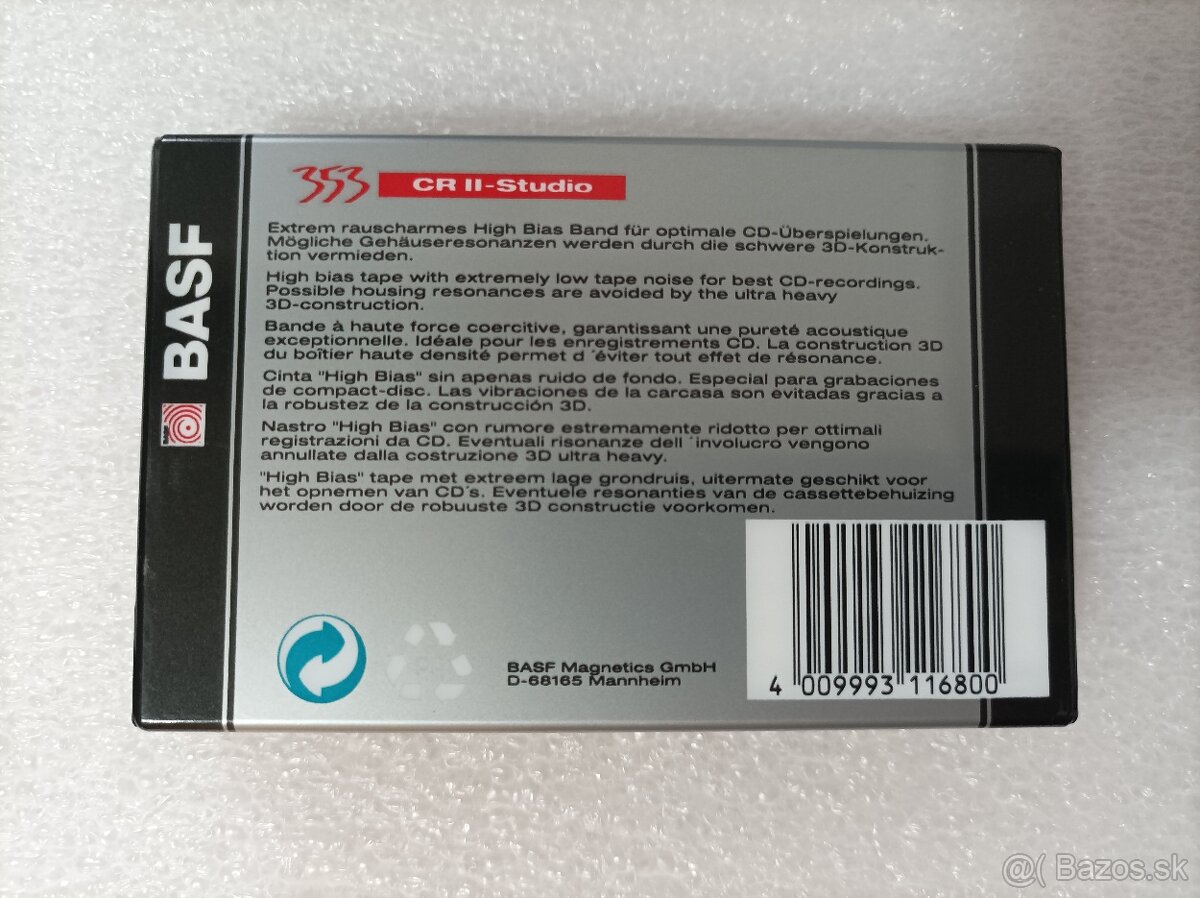 BASF 353 CR II-Studio 90 , nová MC kazeta - 2
