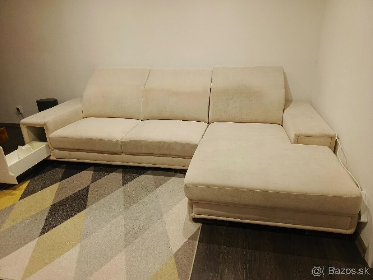 Béžová rohová sedačka - 2