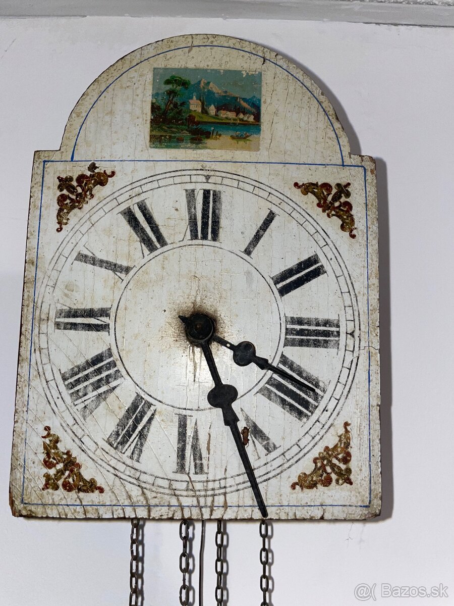 Starožitné kyvadlové nástenné hodiny - 2