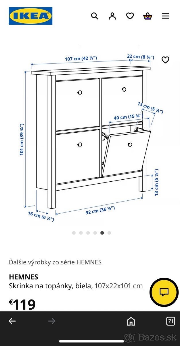 Botník Ikea Leksvik - 2