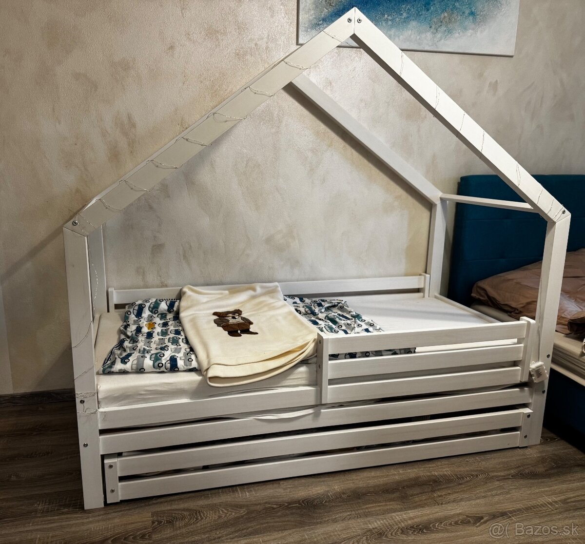 Postielka biela domcek elis design - 2