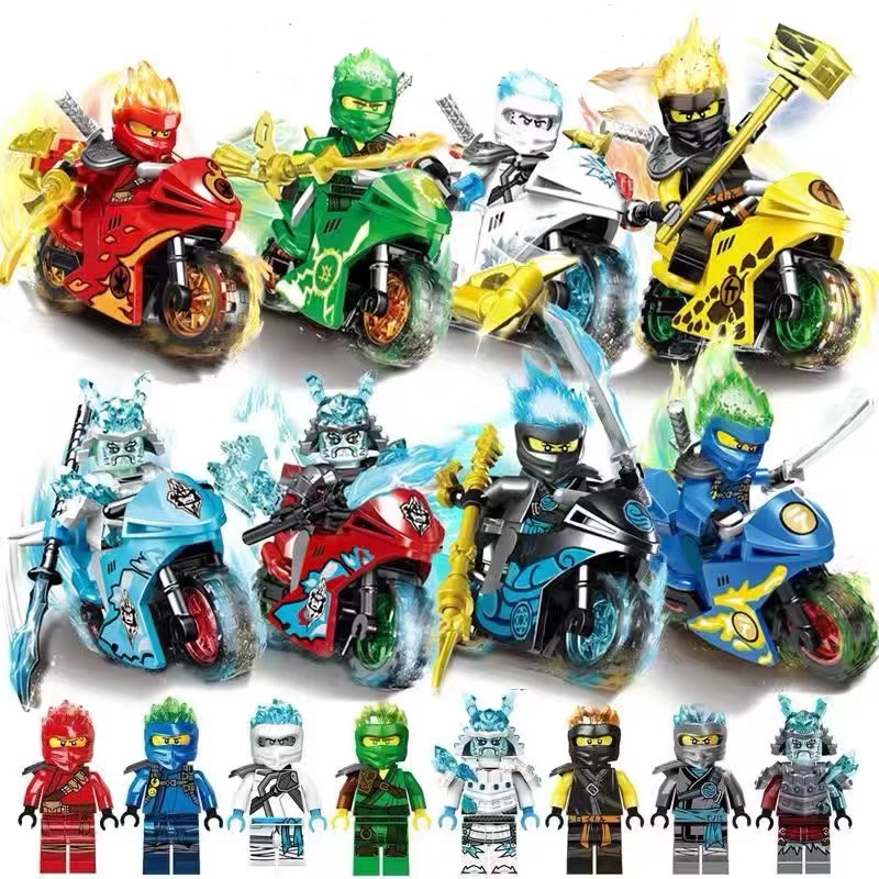 NINJAGO motorky s postavickami 8ks - 2