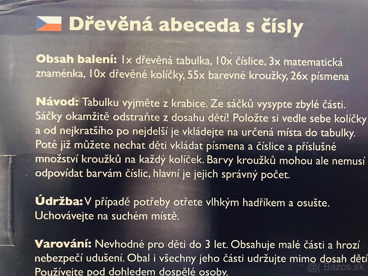 Drevená abeceda s číslami - 2