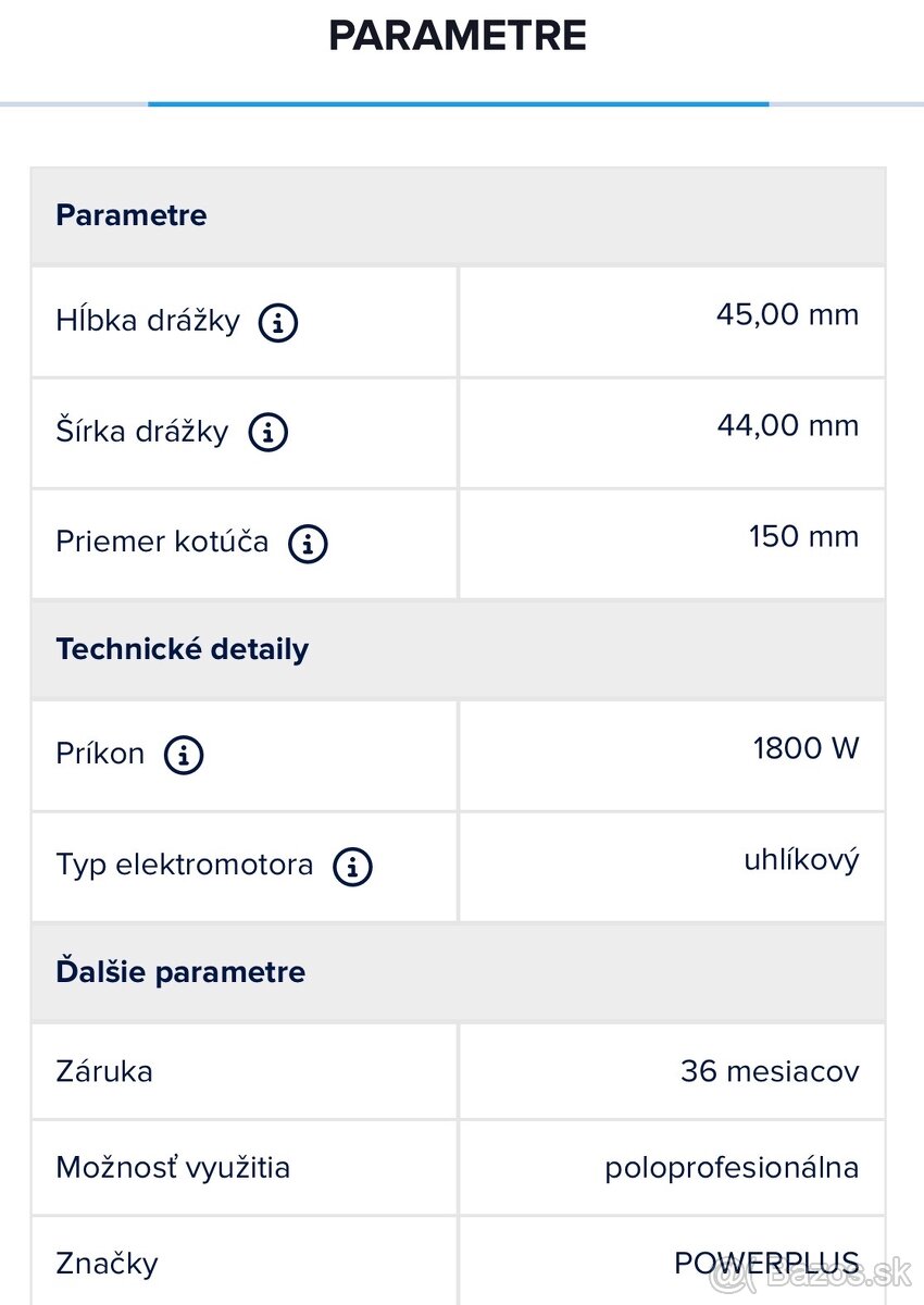 Drážkovacia frézka POWERPLUS POWX0650 - 2