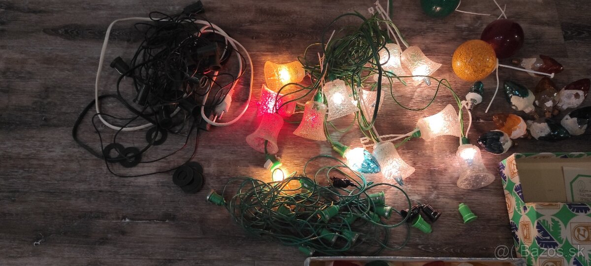 vianočné osvetlenie, retro, Zlatokov na diely - 2