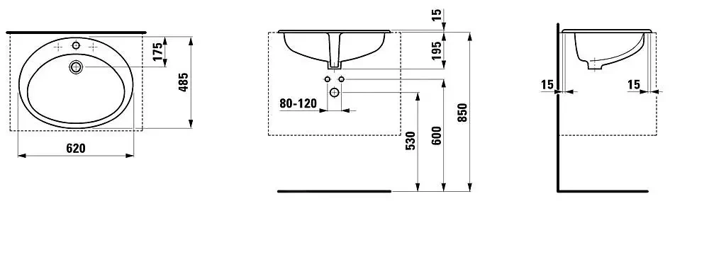 INDOVA zápustné umývadlo - 2