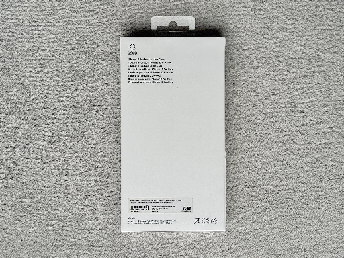 Originál Apple iPhone 12 Pro Max kožený kryt - hnedý - 2