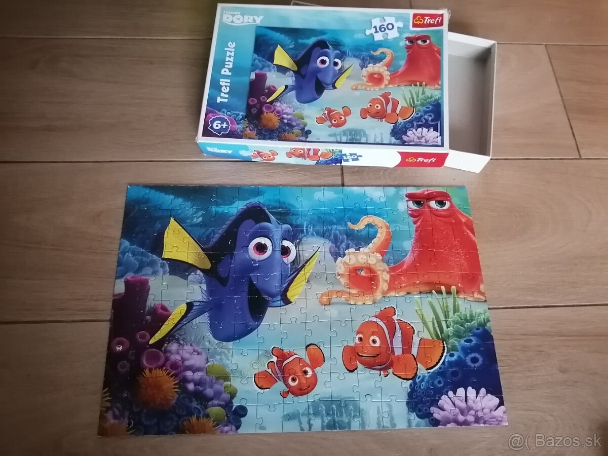 Puzzle Hľadá sa Dory, Macko PU, Bambi, Minnie, Ebchantimals - 2