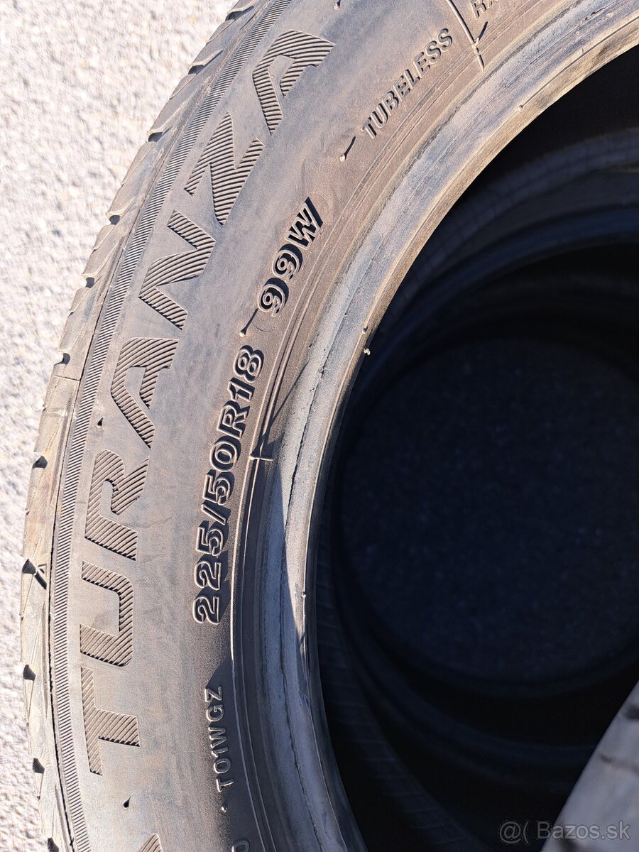 Predám letné Bridgestone Tranza 225/50/R18 - 2