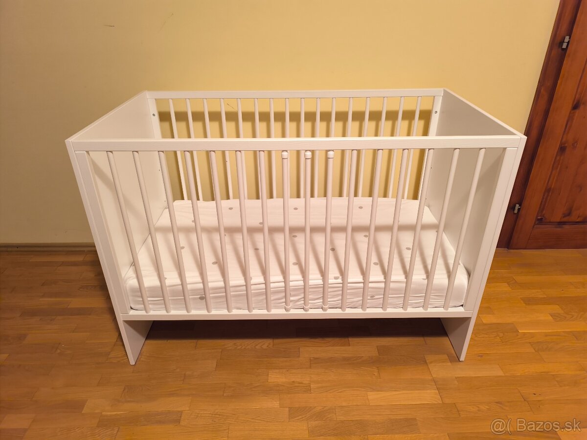 Detská postieľka 120x60 cm s matracom - 2