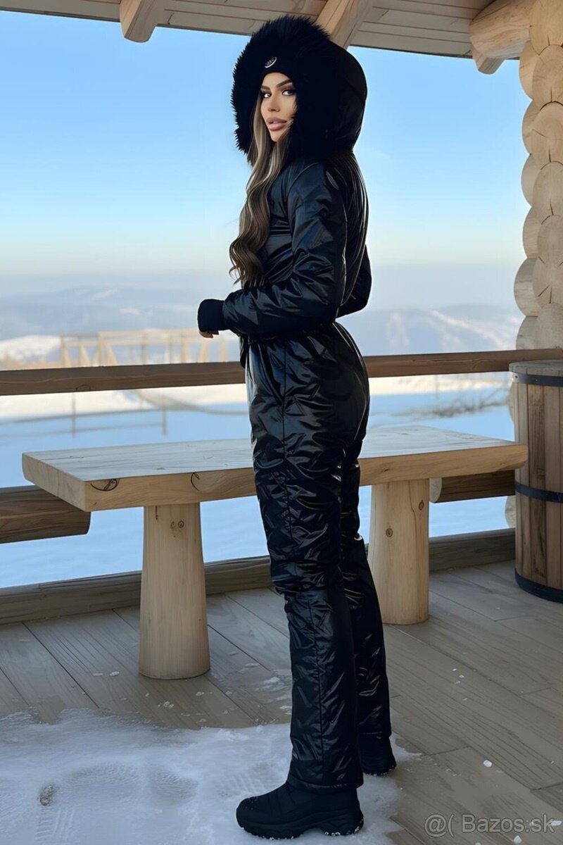 Stylova damska cierna kombineza na lyzovanie + ladvinka NOVA - 2