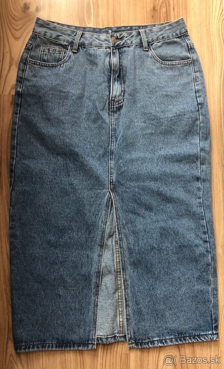 Riflová sukňa - dlhá - 2