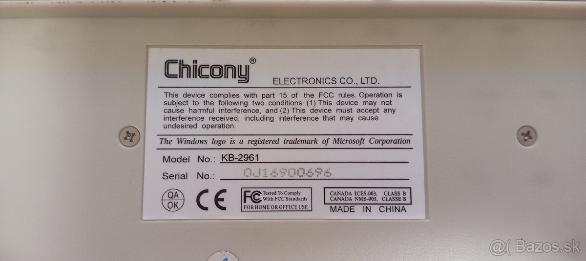 Retro klávesnica Chicony + myš - 2