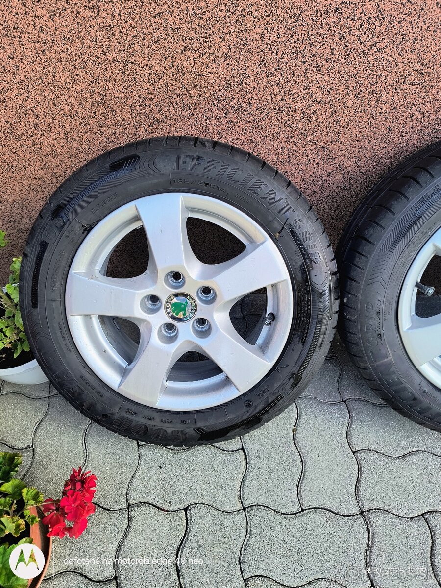 Elektróny 5x100 r14 + pneu 185/60 r14 - 2