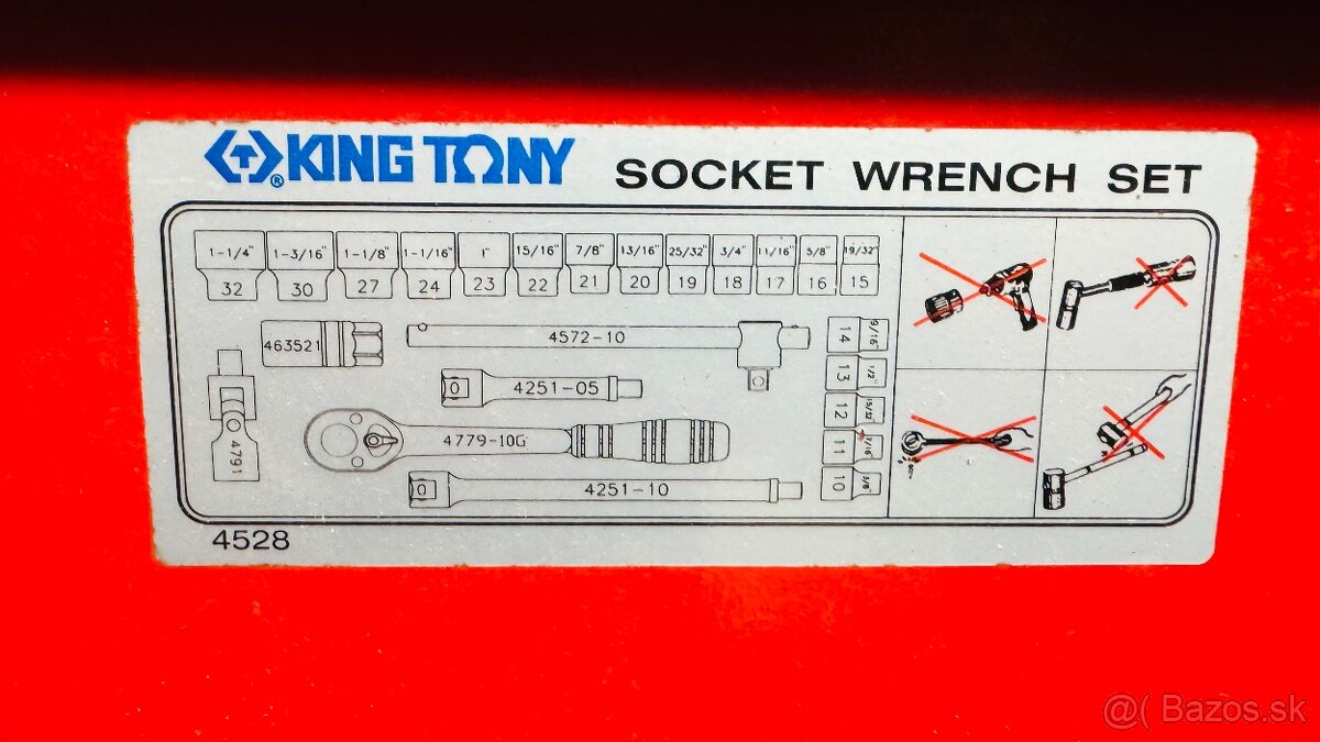 Sada nástrčných klúčov KING TONY - 2