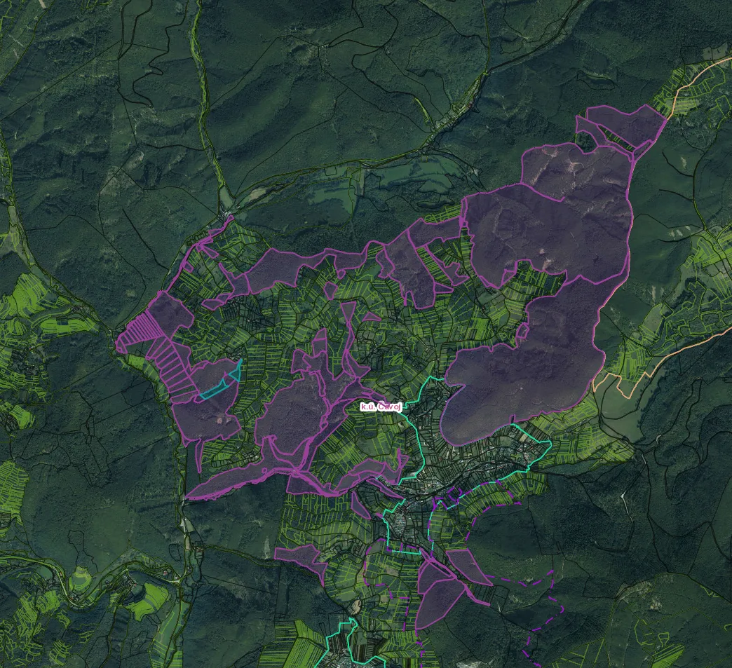 Čavoj - Spoluvlastnícky podiel na lesoch (urbár) - Pohľad 2