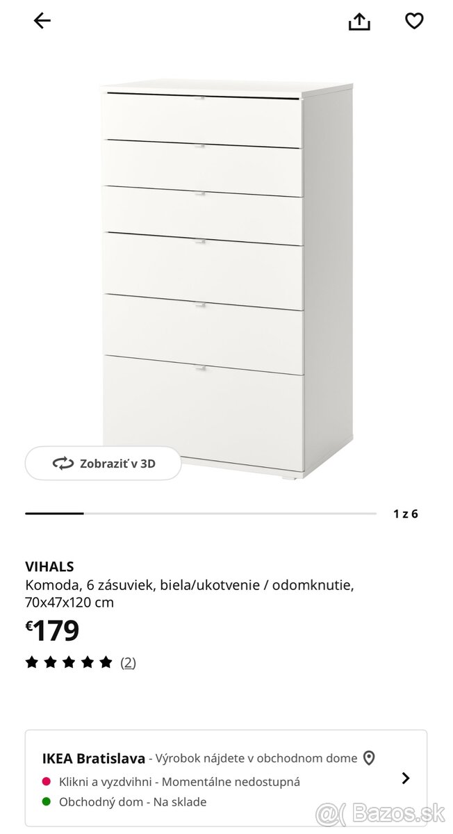 Predám ikea komodu - 2
