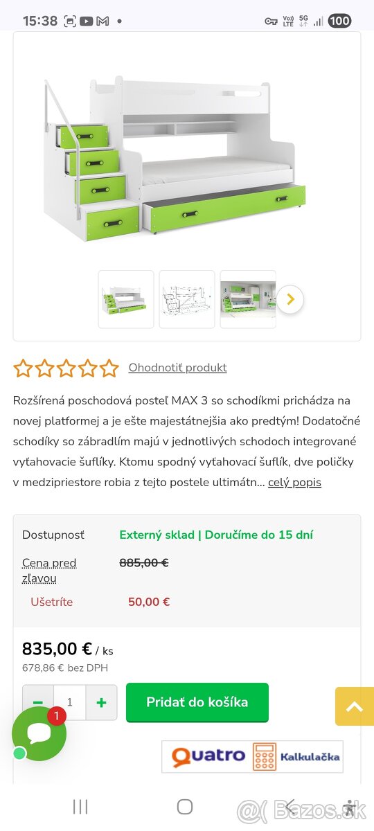 Poschodova postel - 2