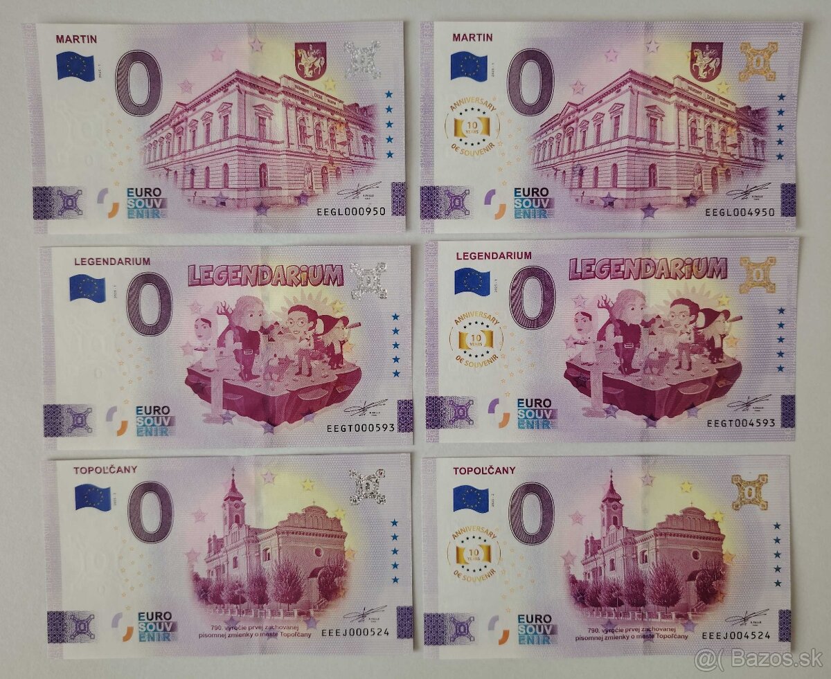 0 euro suvenírová bankovka 2025 - 2
