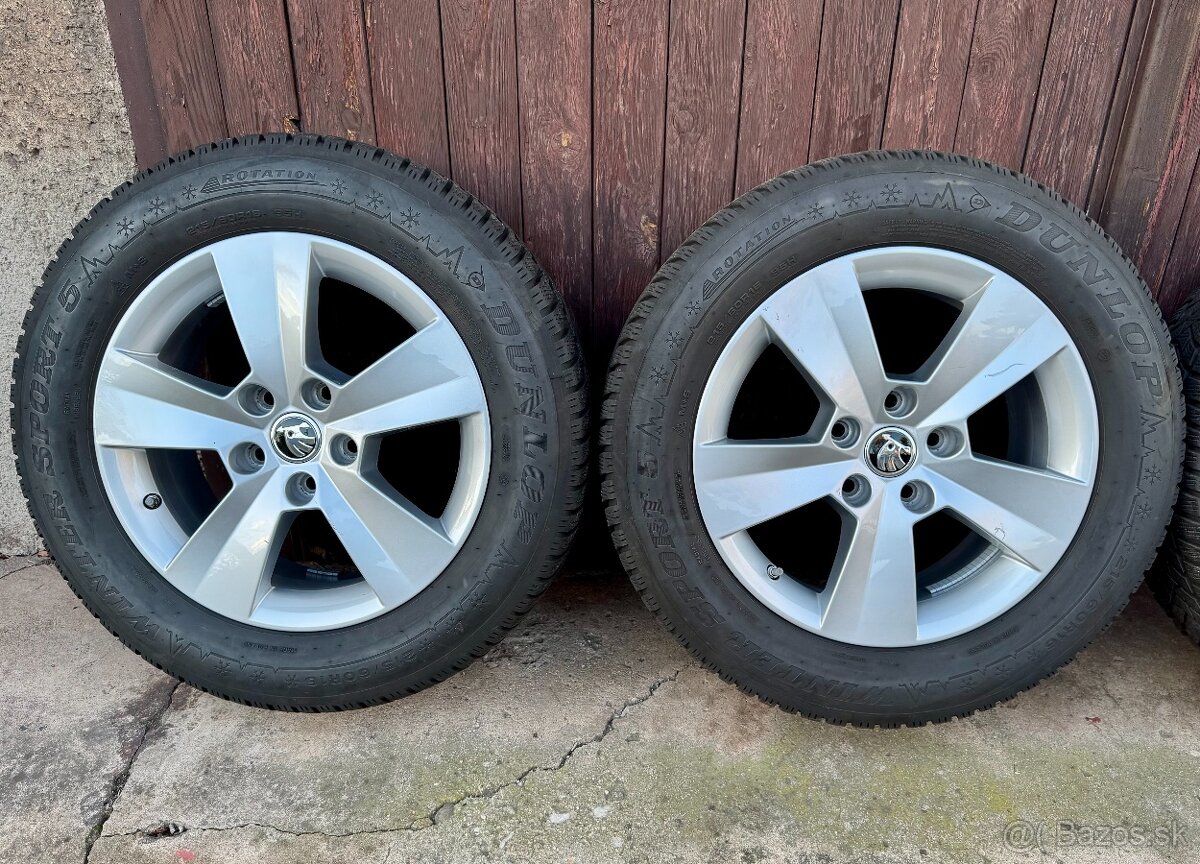 originální ALU kolesá škoda orion 5x112 s TPMS - 2