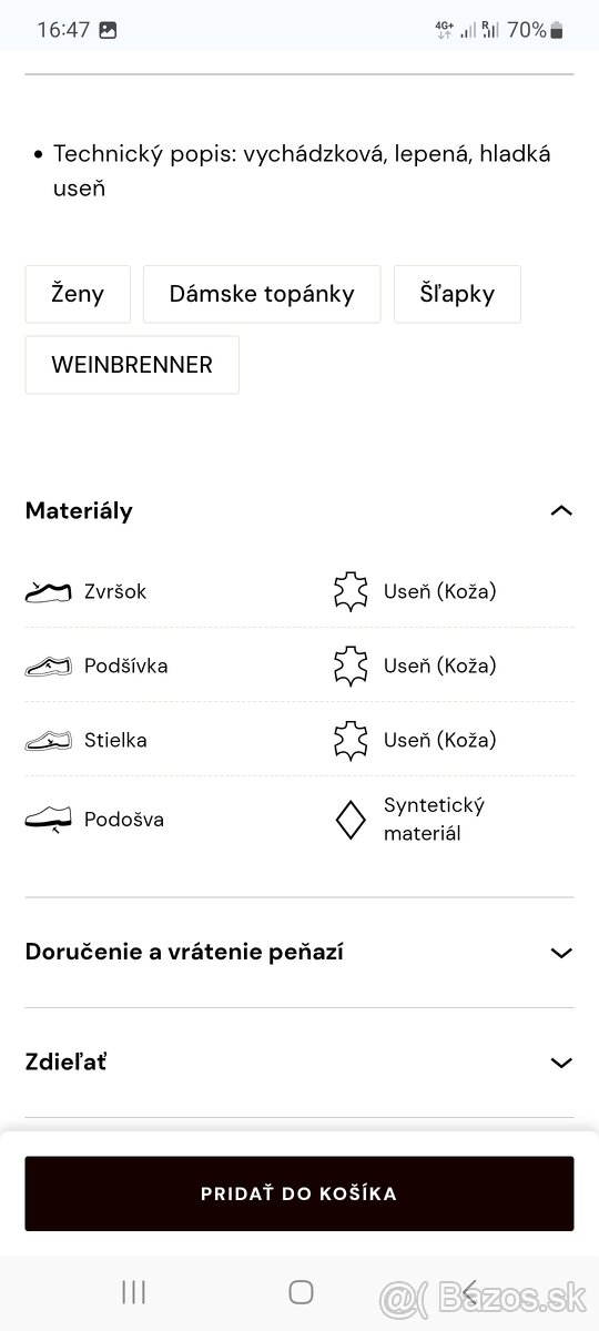 predam celokozene Barefoot šľapky Weinbrenner - 2