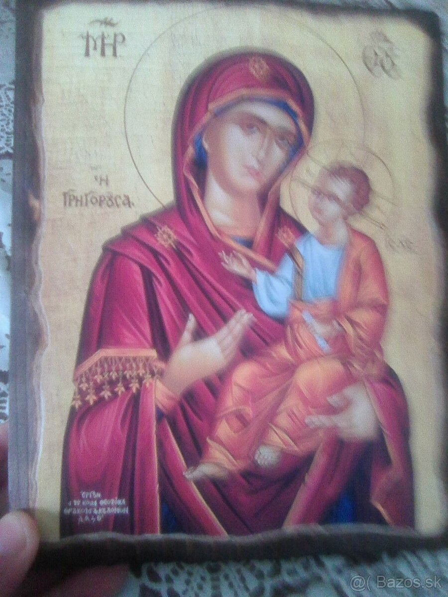 Predám drevený obrázok Madony. - 2